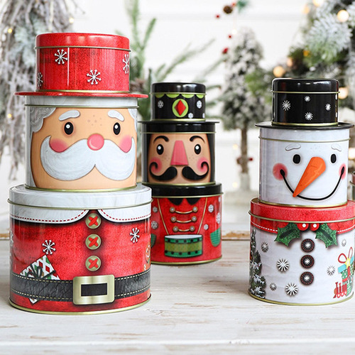 Caja De Latas De Galletas Navideñas, Lindas Soldado Grande