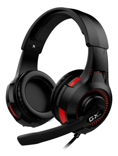 Imagen 1 de 4 de Auriculares Gamer Genius Gx Hs-g600v Negro Y Rojo Vibración 