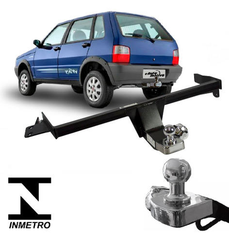 Engate Reboque Fiat Uno 2004 A 2015 Reforcel 500kg Protetor