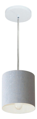 Lustre Pendente Cilíndrico Md-4200 14x15cm Cinza Bivolt