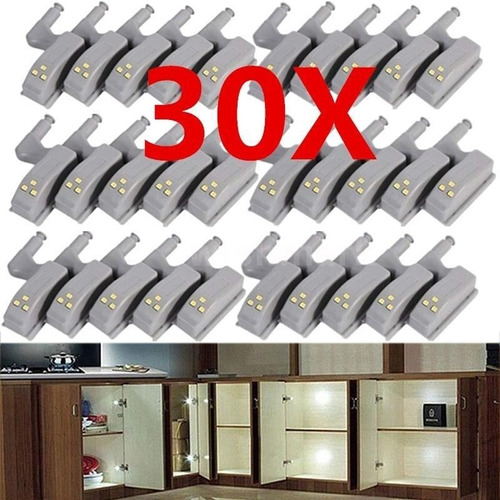 30pcs Bisagra De Gabinete Led Sensor Luz Hogar Cocina Armari