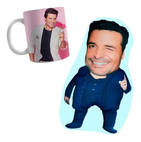 Cojin Chayanne Chiquito Decorativo + Mug Chayanne