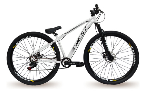 Bicicleta Freeride Whel 29 Prowest 7v Single Vmax Freio Disc Cor Branco Tamanho Do Quadro 15