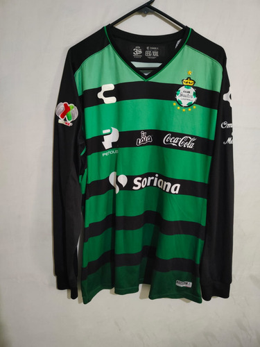 Jersey Santos Charly Manga Larga 2018-2019 Talla 2 Xl (Usado)