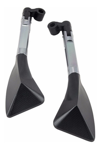 Imagem 2 de 3 de Retrovisor Esportivo Tipo Tomok Prata Honda Cg 150 Fan 2015