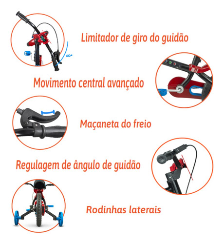 Bicicleta Aro 12 Com Rodinhas Do Stitch Bike Nathor Disney