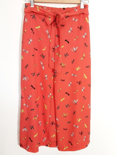 Imagen 8 de 10 de Pantalón Italiano Estilo Palazzo Con Libélulas, Talla S