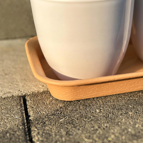 Bandeja Rectangular De Plástico Para Platillos De Plantas De