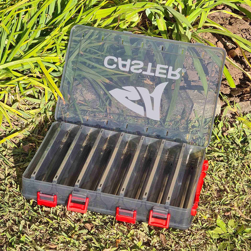 Imagen 2 de 4 de Caja Pesca Caster Para Señuelos Doble Faz 16 Divisiones 002
