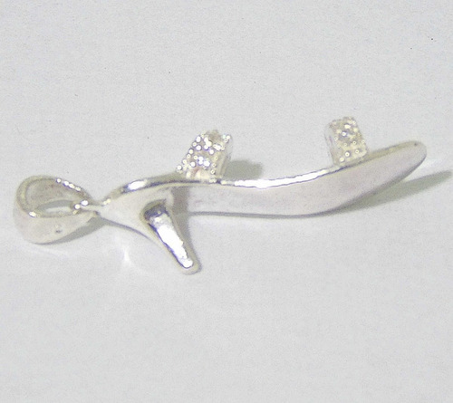 Dije Zapato Sandalia Plata 925 Cubic Zircón Color Plateado