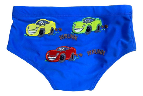 Sunga Slip Infantil Lycra Carros Recco