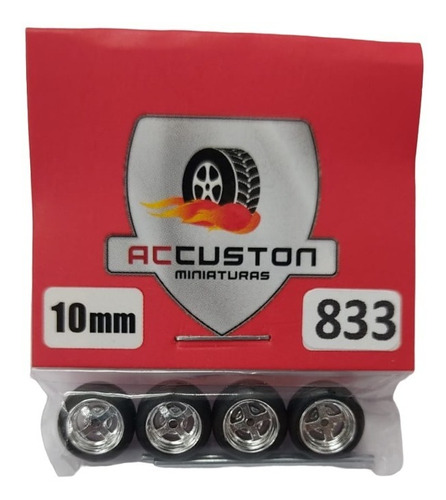 Rodas P/ Customização Ac Custon 833 - 10mm Perfil Baixo 1/64