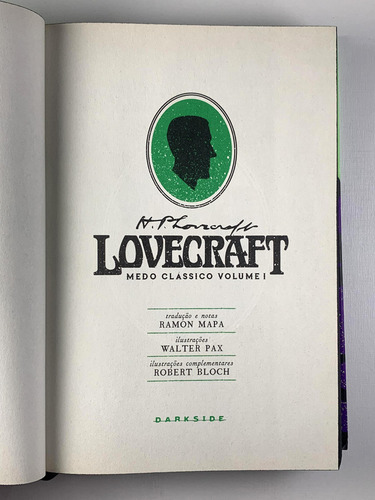 Lovecraft: Medo Clássico Volume 1 H. P. Lovecraft Vol. 1 Ed. Darkside Books Em Português 2017 (Usado)