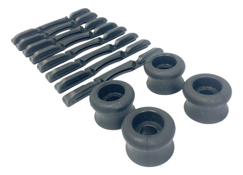 Kit 12 Pcs Roldana Calço Deslize Banco Fiat Palio Uno Strada