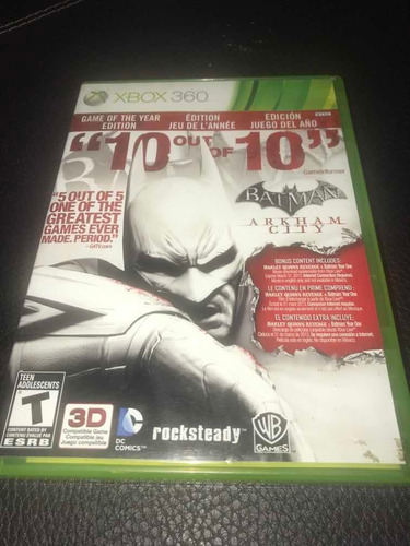 Videojuego Batman Arkham City Para Xbox 360