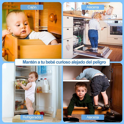 8 Piezas Cerraduras De Seguridad Para Niños, Seguros Para