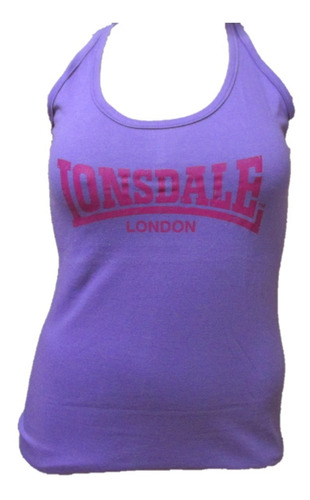 Musculosa Lonsdale Dama Mujer Logo Deportiva 100% Algodondxt