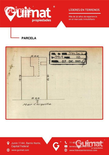 Imagen 12 de 13 de Excelente Terreno - Villa Urquiza - Lideres En Terrenos - Guimat Propiedades