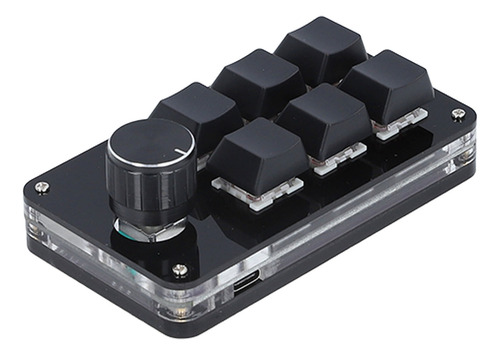 Mini Teclado Mecánico Para Juegos Macro, 6 Teclas, 1 Perilla