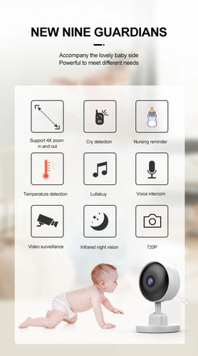 Cámara Baby Monitor Bebes Micrófono Visión Nocturna