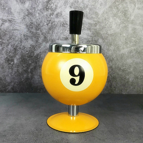 Pool Billiard Design Ashtray Portable Metal Ashtray For Poo