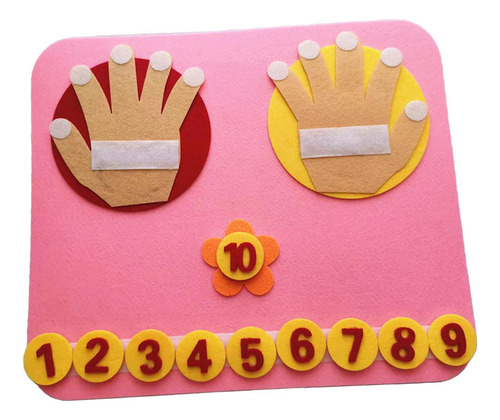 Juguetes De Matemáticas De Fieltro, Tablero Contando Rosa