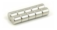 Iman De Neodimio 8x8 Mm Ultrapotente Niquelado