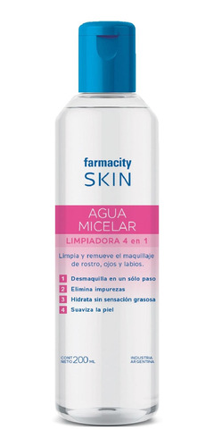 Agua Micelar Farmacity Loción Desmaquillante X 200 Ml