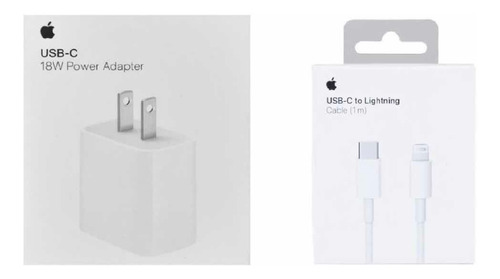 Cubo Cargador + Cable Tipo C Original 18w iPhone 11/pro/max