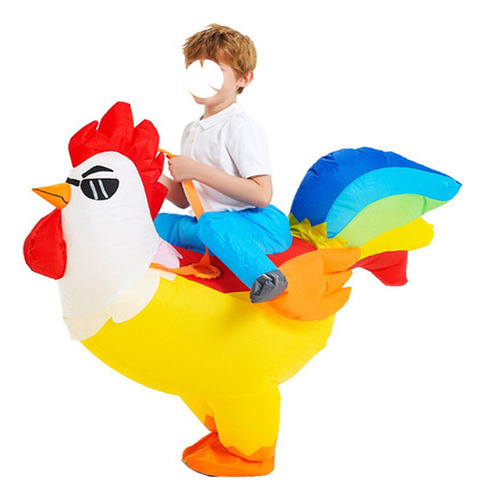 Disfraz Inflable De Gallo Colorido