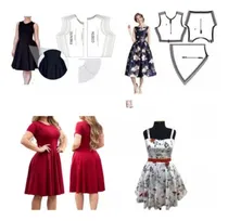 Comprar Molde Vestido Godê Pdf E Corel - Envio Por E-mail