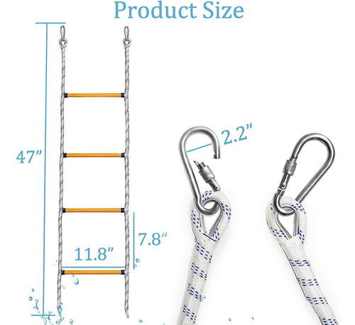 L Escalera Inflable Para Botes, Kayaks, Lanchas A Motor,