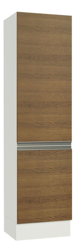 Paneleiro 100% Mdf 2 Portas Smart Madesa Cor Branco/Rustic XMG2650009