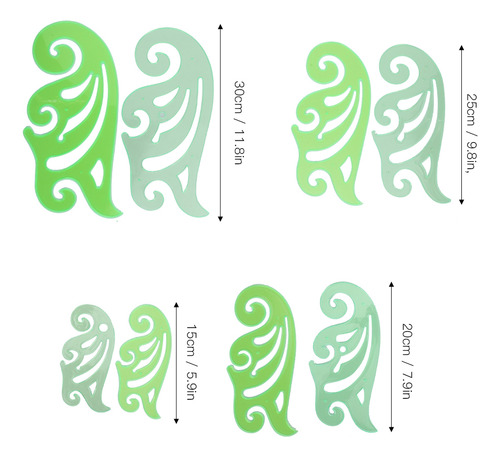 Plantilla De Dibujo Curva De 8 Piezas Multifuncional En Form