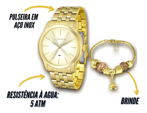 Relogios Femininos Baratos Com Pulseira Dourada Semijoia