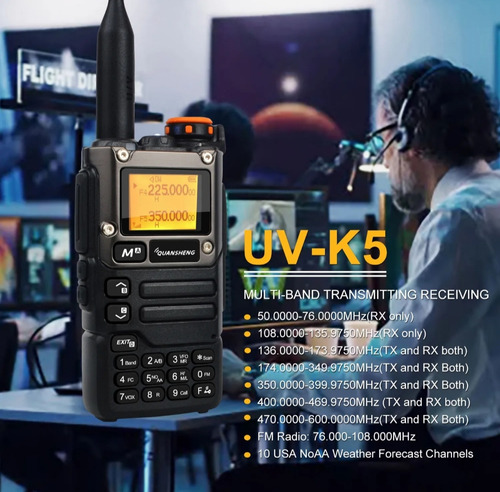 Ht Quansheng Uv K5-k6 8 Rádio Walkie Talkie Oki Toki