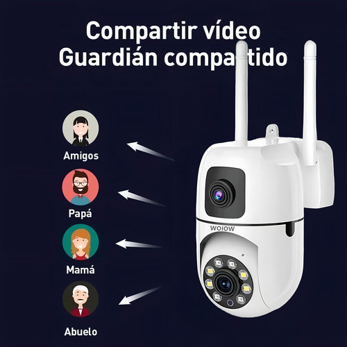 Cámara De Seguridad De Doble Lente Wifi 4mp Con Alarma Ip Zoom 10x