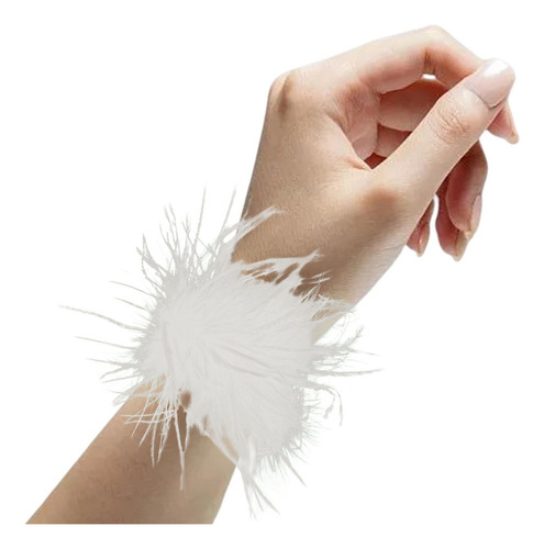 Muñequeras De Plumas Artificiales Manga Desmontable Punk