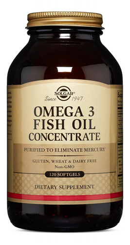 Solgar  Omega-3 Fish Oil Concentrate, 120 Softgels