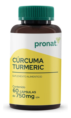 Suplemento Curcuma 60 Capsulas Pronat 750mg