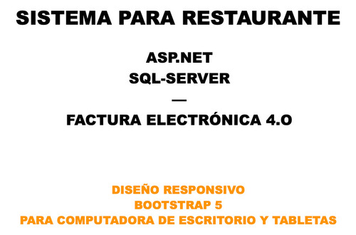 Sistema Para Restaurante Asp.net-sql Server (código Fuente)