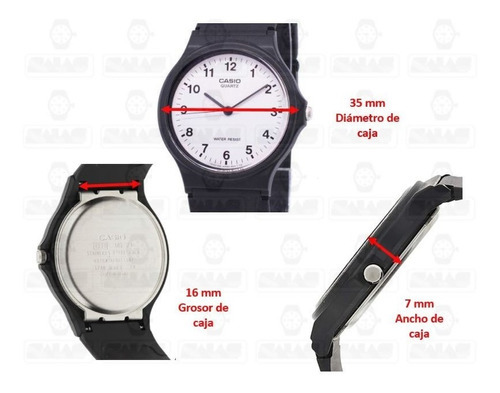 Reloj Casio Mq-24-7 Blcf Unisex Blanco