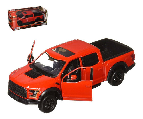 2017 Ford F-150 Raptor 1/24 Motor Max Timeless Legends Color Rojo