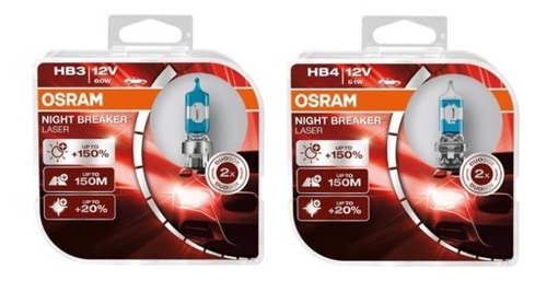 Bombillos Hb3 9005 Y Hb4 Osram Night Breaker Laser 150%