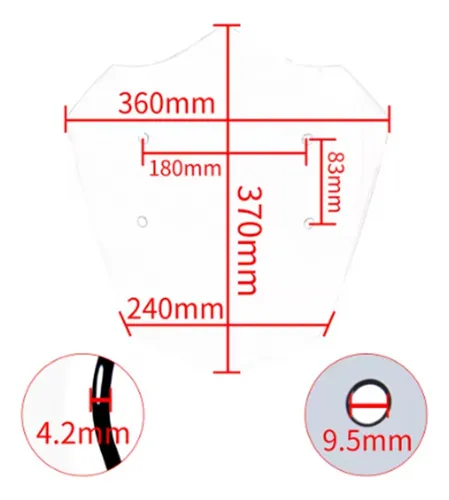 1 Parabrisas Delantero Para Triumph Rocket 3 R 2020-2022