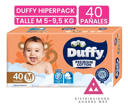 Pañales Bebes Duffy Premium Cotton M
