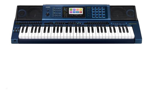 Teclado Casio Mzx500 Arranjador 61 Teclas Sensitivas Digital Cor Azul