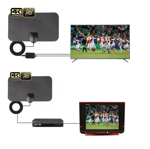 Imagen 4 de 10 de Antena Digital Tdt Full Hd Interior Con Amplificador Señal