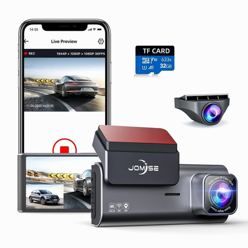 Vvcar 4k Dual Dash Cam Pantalla Táctil Super Visión Nocturna