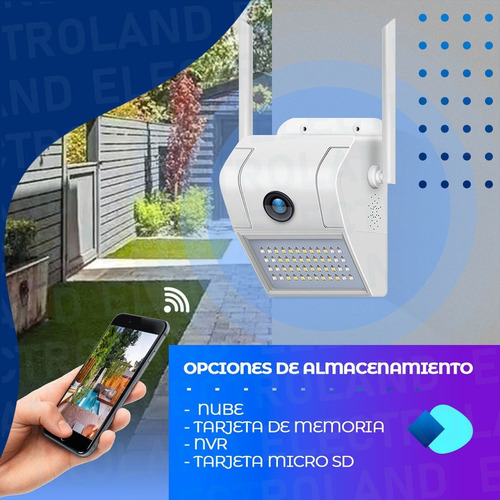 Imagen 6 de 10 de Cámara De Seguridad Reflector Wifi 1080p Hd Exterior Audio